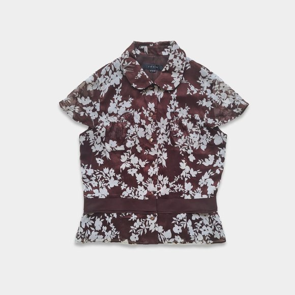 idem Tops - Size- S, IDEM designer 100% silk chiffon printed top